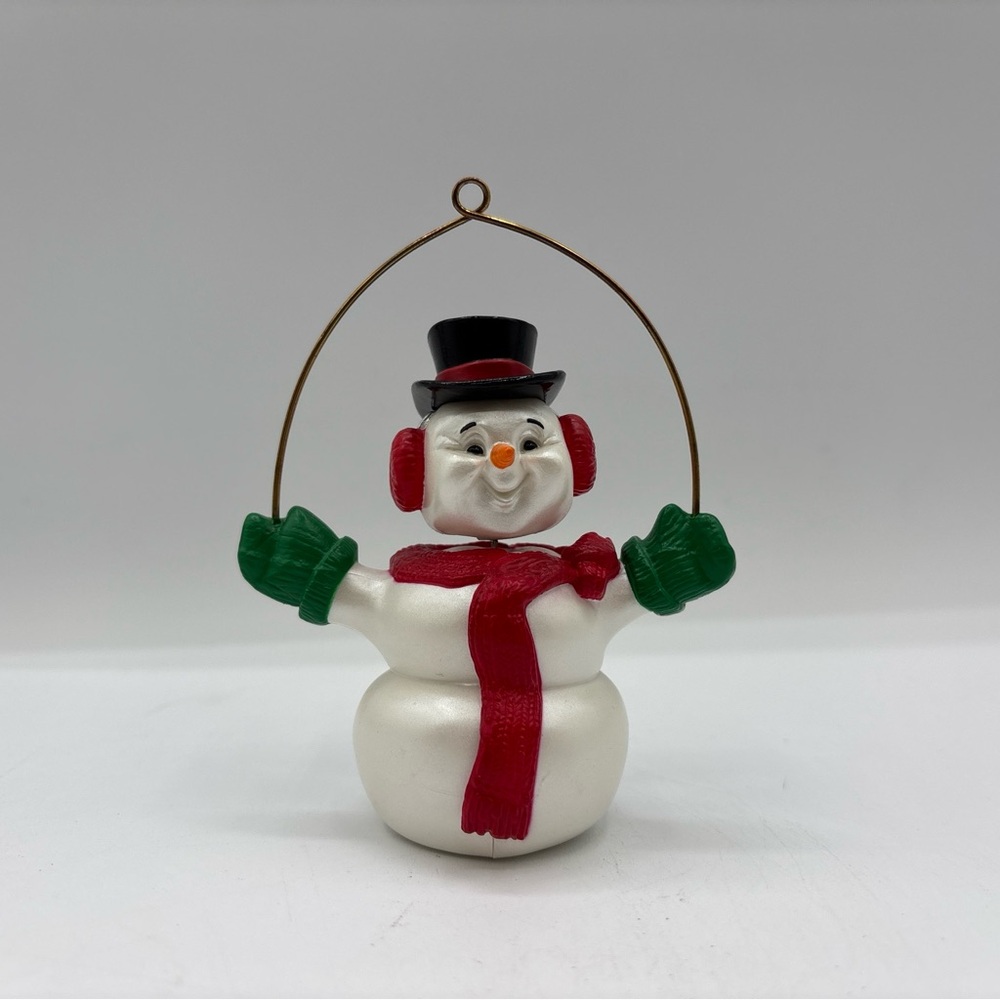 Hallmark Keepsake Ornament Dated 1989 Vintage Wiggly Snowman Handcrafted